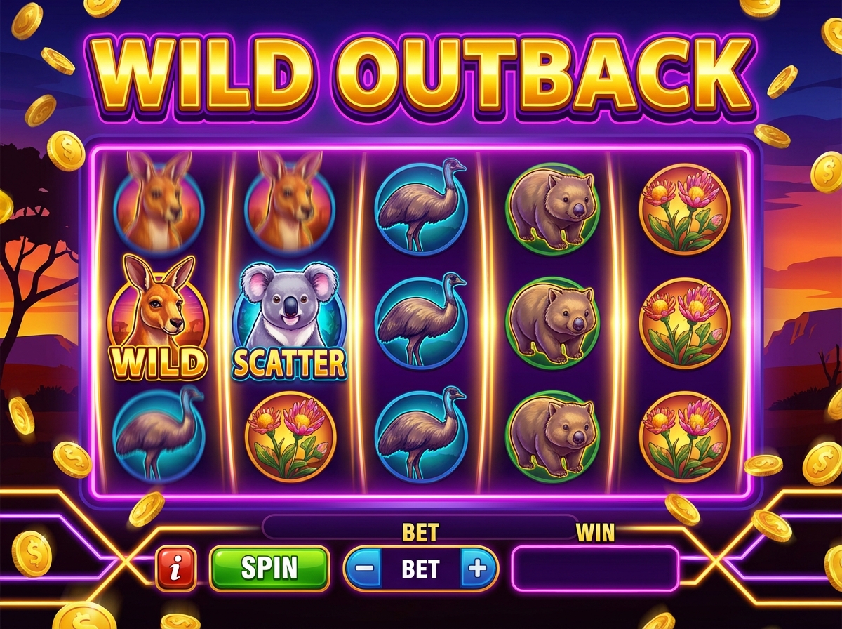 Wild Outback Slots game interface